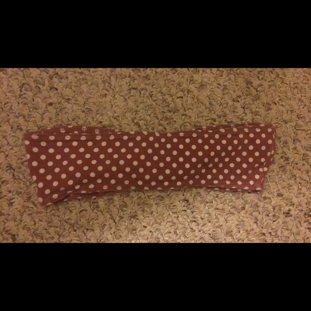 Red/ white polka dot bandeau